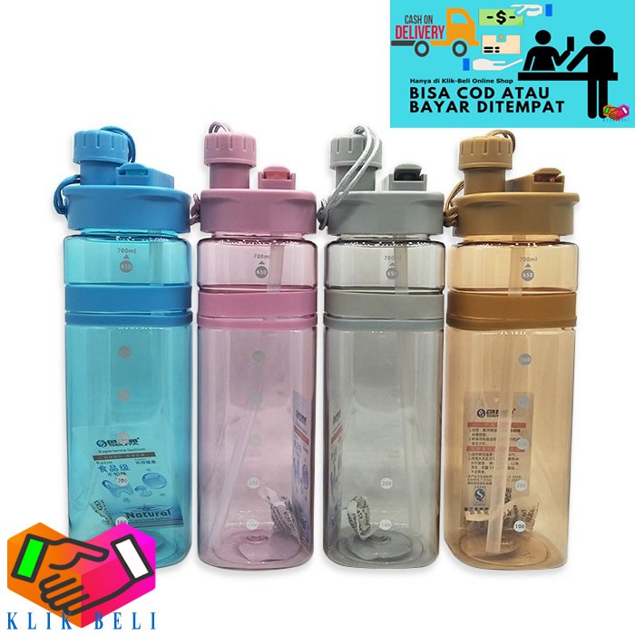 Botol Minum Sport H-7259 Seliya / Botol Minum Air 710ml / Botol Air dengan Sedotan