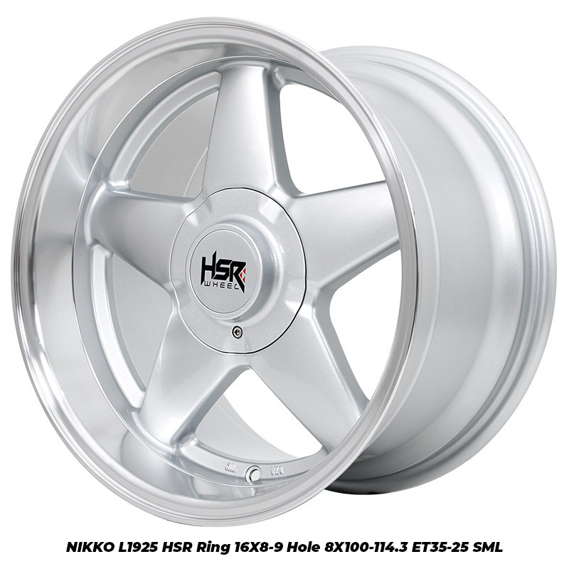 VELG MOBIL RACING HSR NIKKO L1925 HSR RING 16LLEBAR BELANG 8/9 PCD4X100-114,3 OFSET 35/25