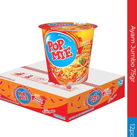 

Pop Mie Kuah Rasa Pedas Dower Ayam Jumbo 75Gr 1 Karton - 12 Pcs