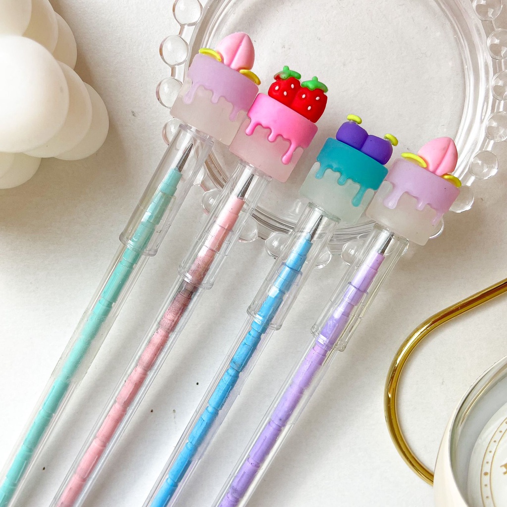 

PENSIL PELURU / SUSUN / PELOR KARAKTER KUE CAKE ALAT TULIS SEKOLAH KANTOR MURAH READY GROSIR / COD