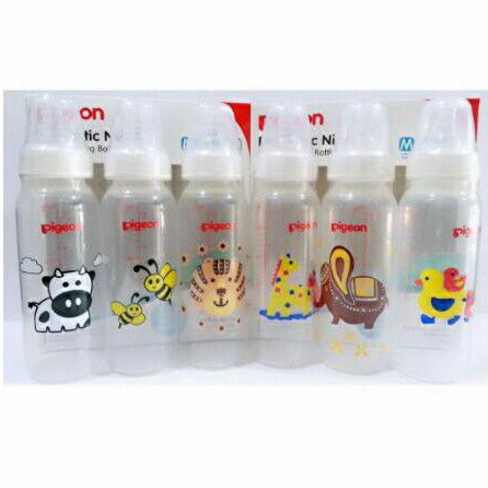 Pigeon Botol Susu PP RP 240ml Animal (Buy 2 Get 1) / Botol Susu Bayi