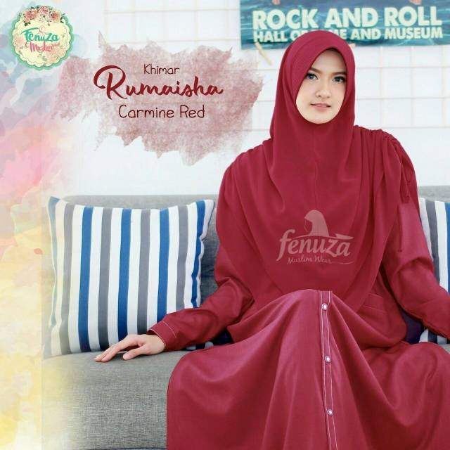 Khimar serut syar'i best seller khimar Rumaisha by fenuza hijab