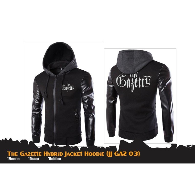 Jaket Hoodie Japan Band The Gazette Hybrid Fleece Kulit JJ GAZ 03