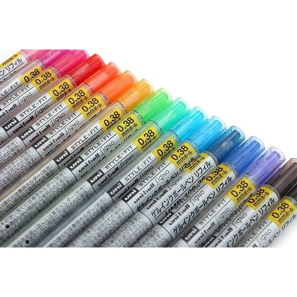 

REFILL UNI STYLE FIT - 0,38mm Tersedia 15warna - Refil PENA SUKA2