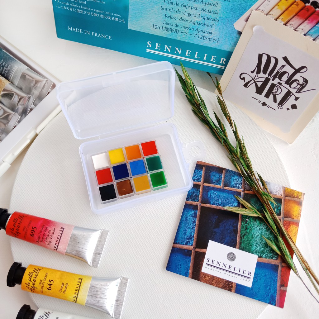 

Sennelier 12 warna la petite Aquarelle Cat Air Watercolour share tube trial