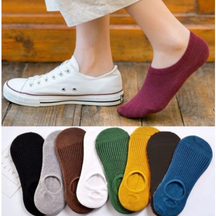 Kaos Kaki Pria Wanita Pendek Angkle Japanese Cool Solid Line SCH24