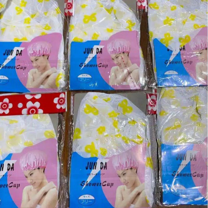 Shower cap plastik/tutup kepala saar mandi