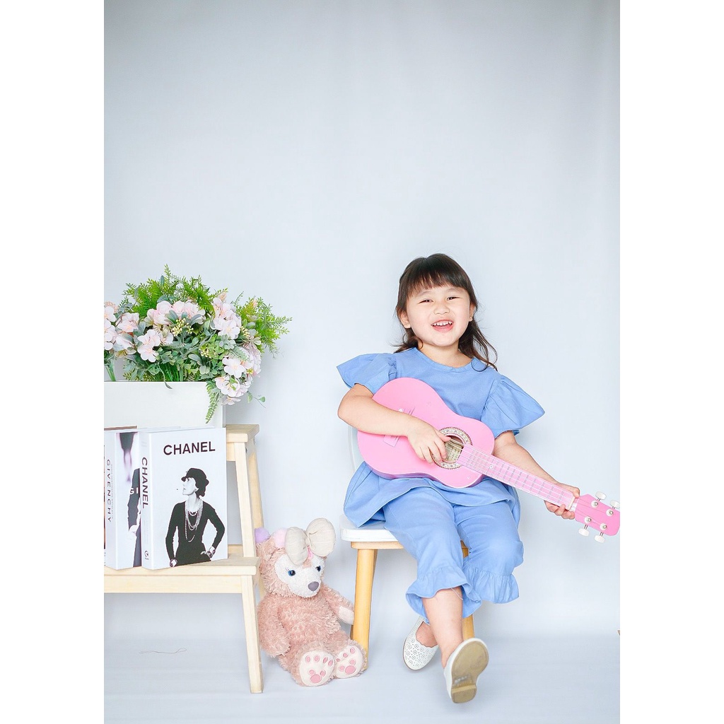 PROMO 7.7 Setelan Anak Linen Smilee Bella Size 1-5Thn / Setelan anak Perempuan Lucu / Setelan anak Perempuan