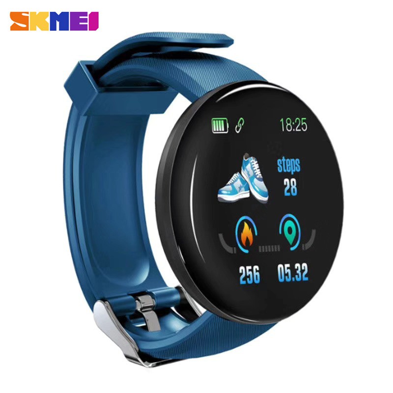 Jam Tangan Digital D18 Jam Tangan Pria Wanita Digital Smartwatch Bluetooth Modern Untuk Sport Hitung Steps Detak Jantung