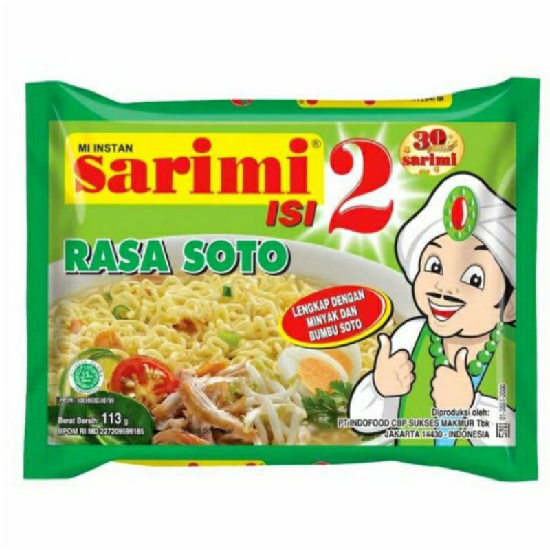 

Sarimi isi 2 rasa soto ayam 113Gr