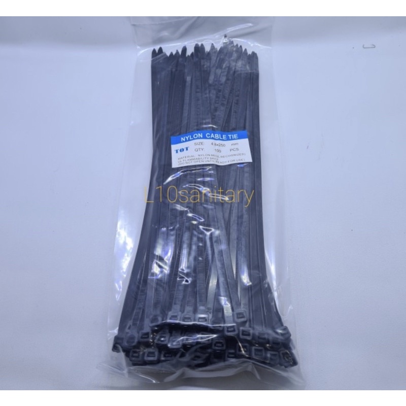 Kable Tis Tebal / Kabel Ties / Kabel Stik Tebal / Nylon Cabel Tie Tebal 100 150 Hitam Putih