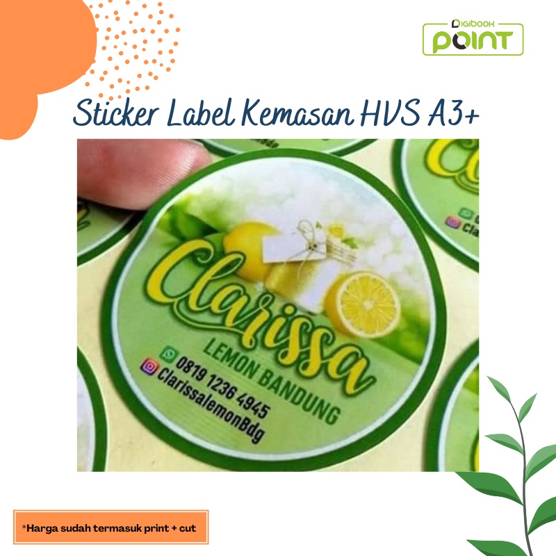 

CETAK STIKER BAHAN HVS A3+ / STIKER LABEL KEMASAN - POTONG POLA