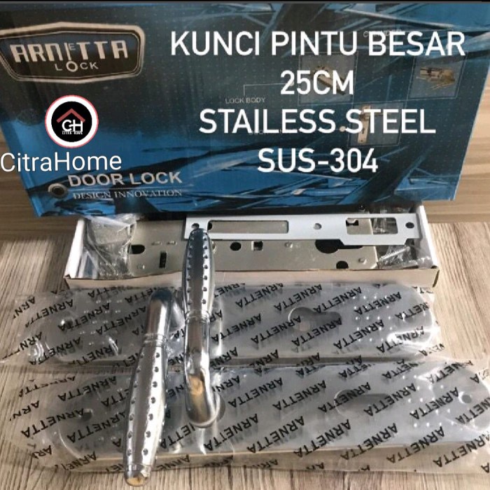 Kunci Pintu - Kunci Pintu Besar Stainless Sus-304 Panjang 25Cm Arnetta Elang
