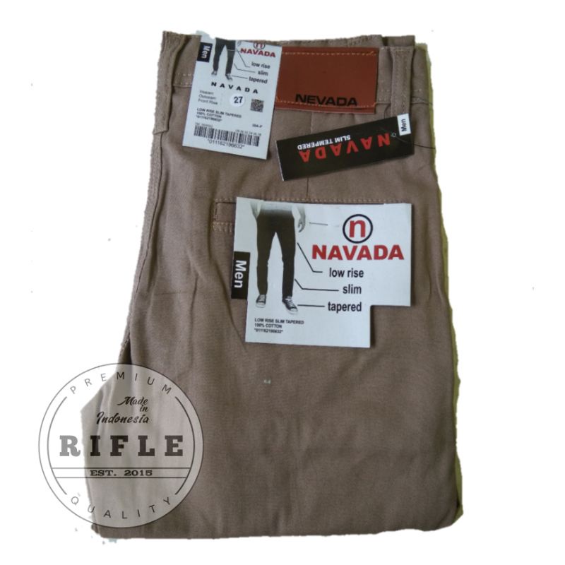 Celana Chino Slimfit Pria Katun Twill Stretch