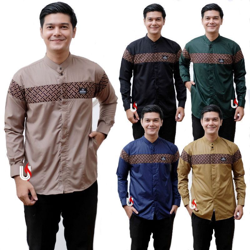 Baju Koko pria Lengan panjang Kobata Qinang Sragam Hadroh