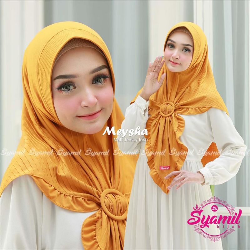 Hijab bergo ped plisket (ORIGINAL by Syamil) jilbab instan jersey super