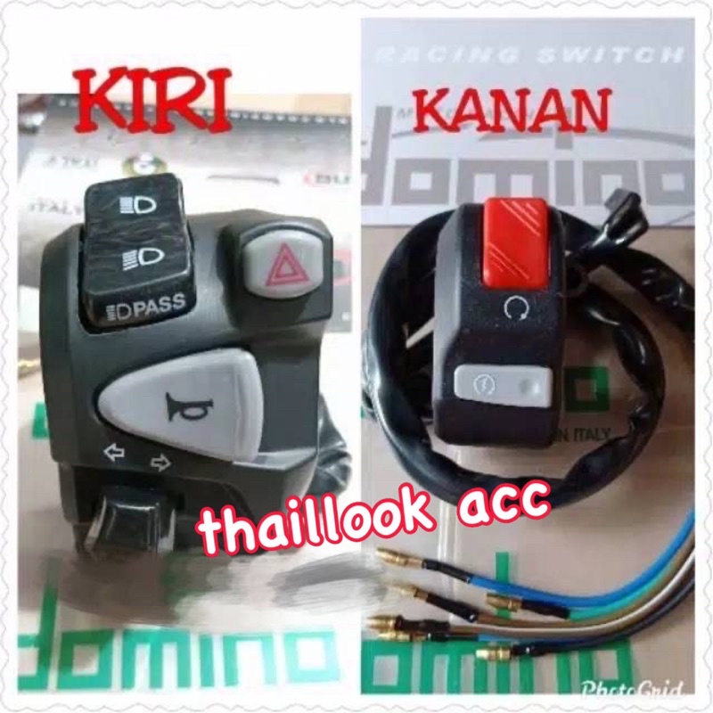 SAKLAR SET KIRI KANAN DOMINO MODEL KTC NMAX PCX VIXION UNIVERSAL kiri model nmax kanan KG-030