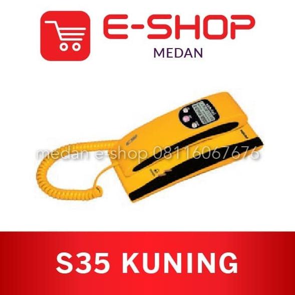 *****] Telepon Kabel Sahitel S35 Pesawat Telepon Rumah Sahitel S-35 (Kuning)