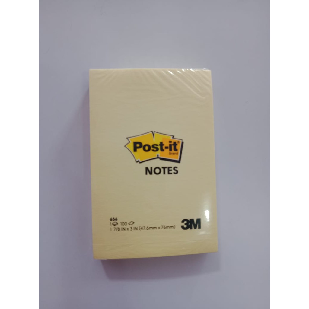 

Post it 656 Yellow 3M / Notes Notas 3M / 47.6 mm x 76 mm / Isi 100 Lembar / posit 3M 656 Kuning