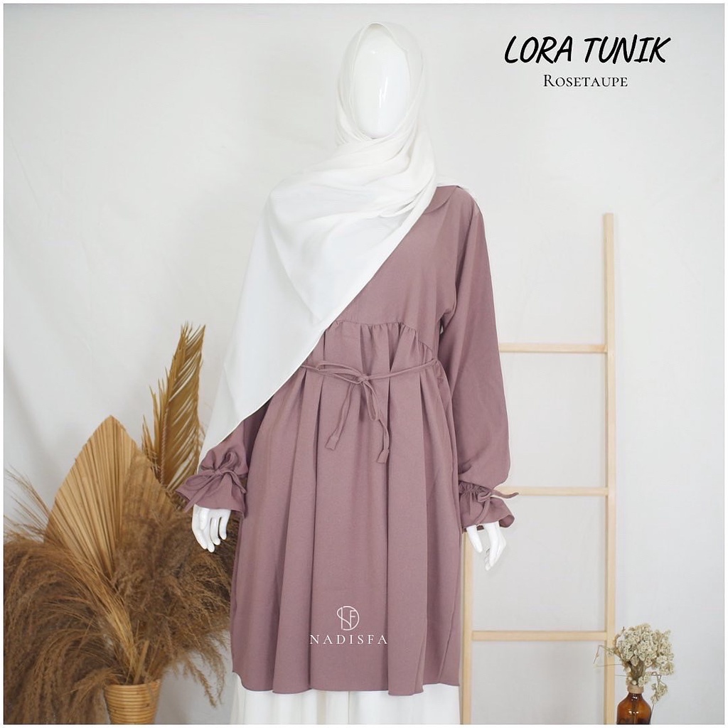 LORA TUNIK POLOS PANJANG BUSUI FRIENDLY