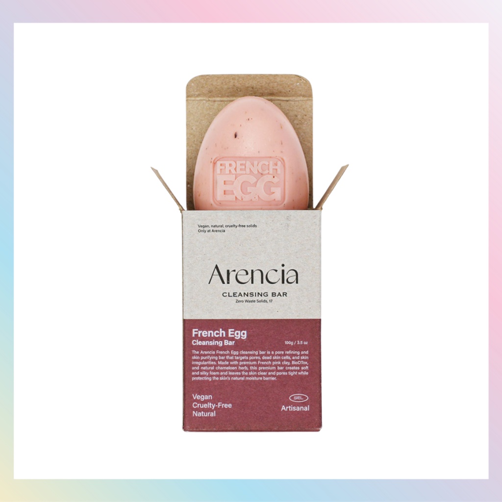 ARENCIA French Egg Cleansing Bar 100gr Zero Waste Solid