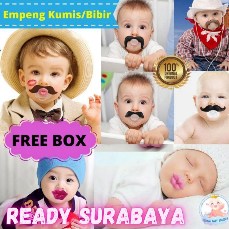 Dot Empeng Bayi Kumis dan Bibir Original Lucu