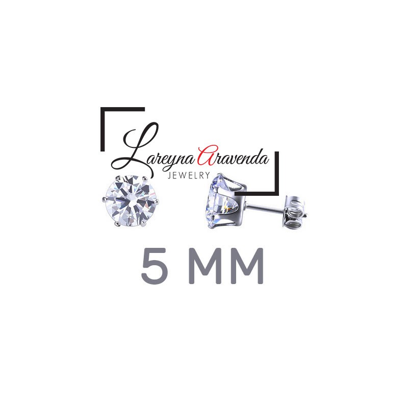 Anting Wanita Titanium Asli Crystal Kristal Zircon AAA ET001