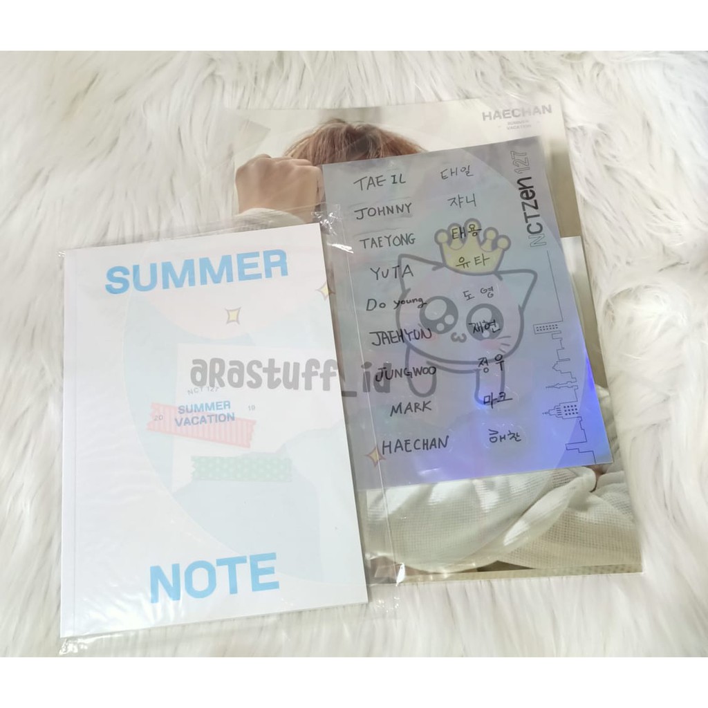 SUMMER KIT HAECHAN SET WITH NOTE SUMMER AND STIKER WELKIT 2019