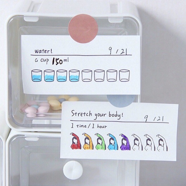 

Habit Tracker Small Memo — Habit Tracker Record Memo Lucu Exercise Drink Water Productivity Planner