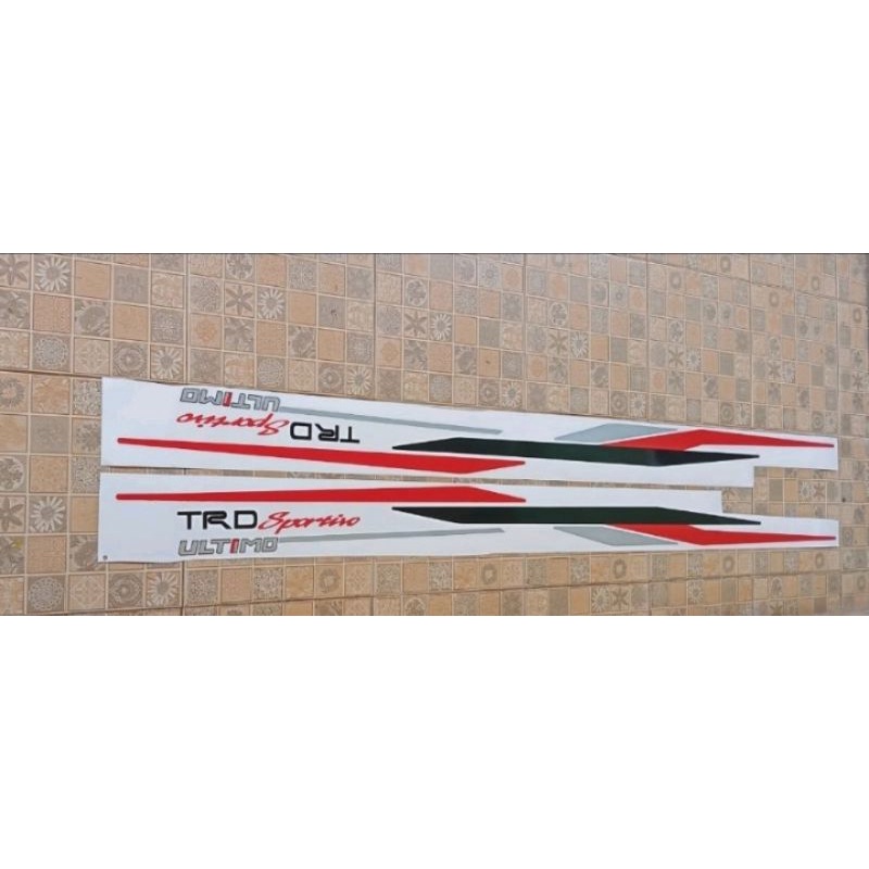 Sticker stiker striping Lis body samping Toyota Rush Terios TRD Sportivo Ultimo ORIGINAL