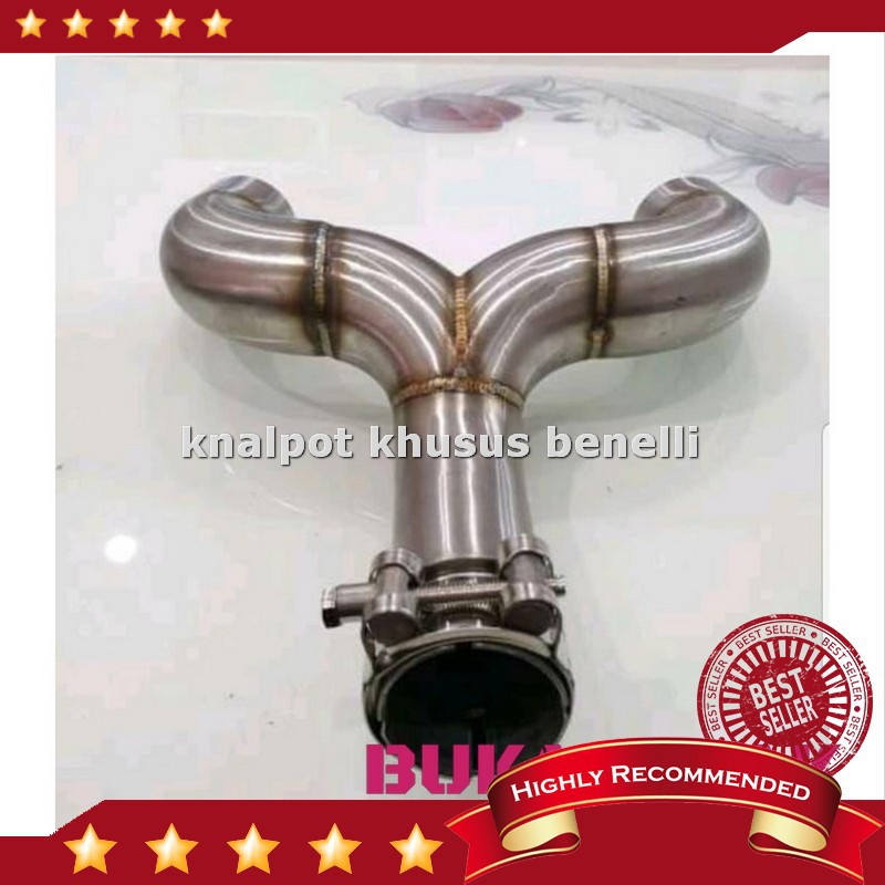 Diskon Promo Mid Pipe Y Pipe Dual Muffler Undertail Benelli Bn 600 Tnt 600 Bn600 4465Y Sade3 Diskon