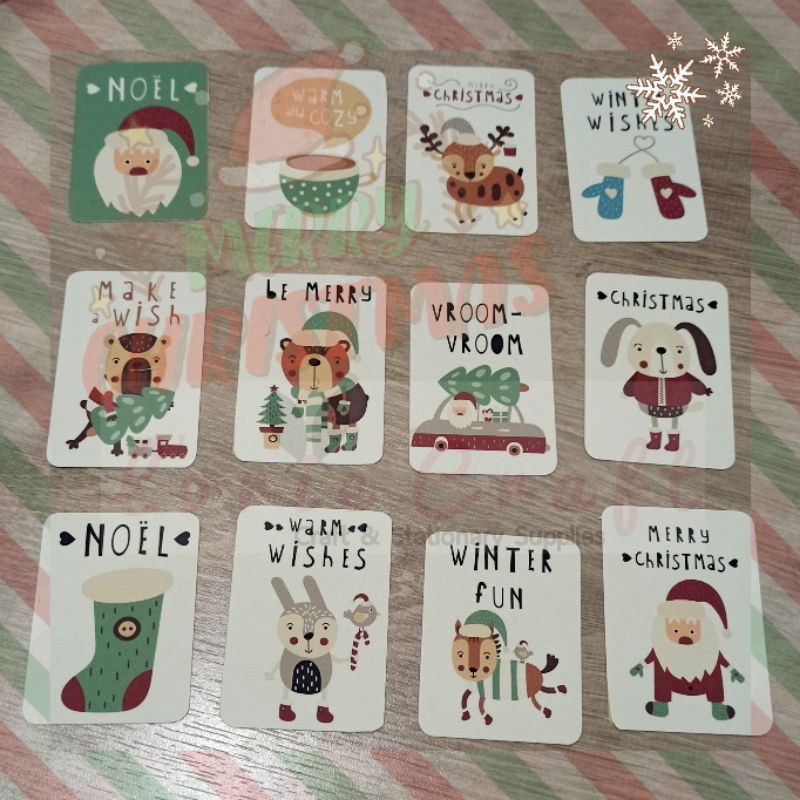 

Label Tema Natal +- 5 x 7 cm isi 12 pcs