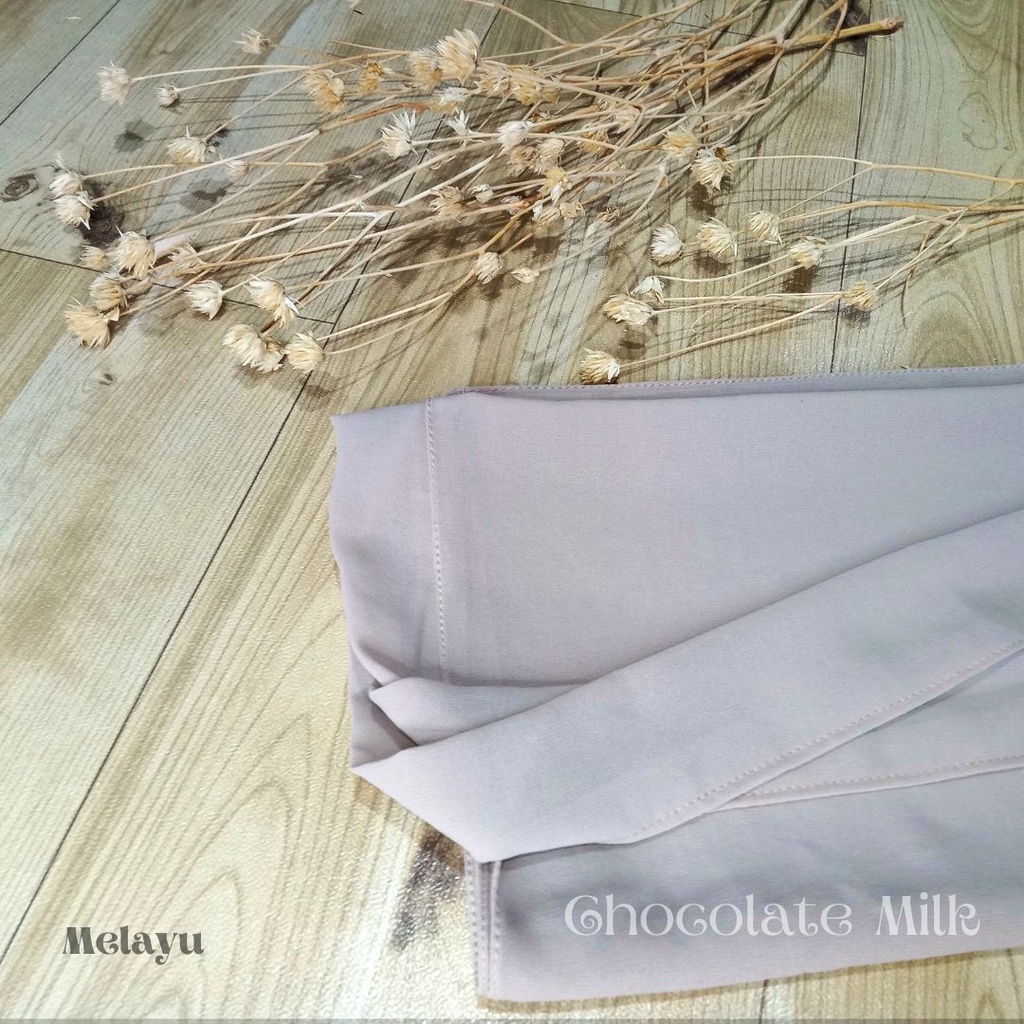 Pasmina Instant Malay Kerudung Pastan Melayu Pasmina Turki Hijab Instan Melayu Pashmina Malaysia Ceruty Babydol-Chocolate Milk