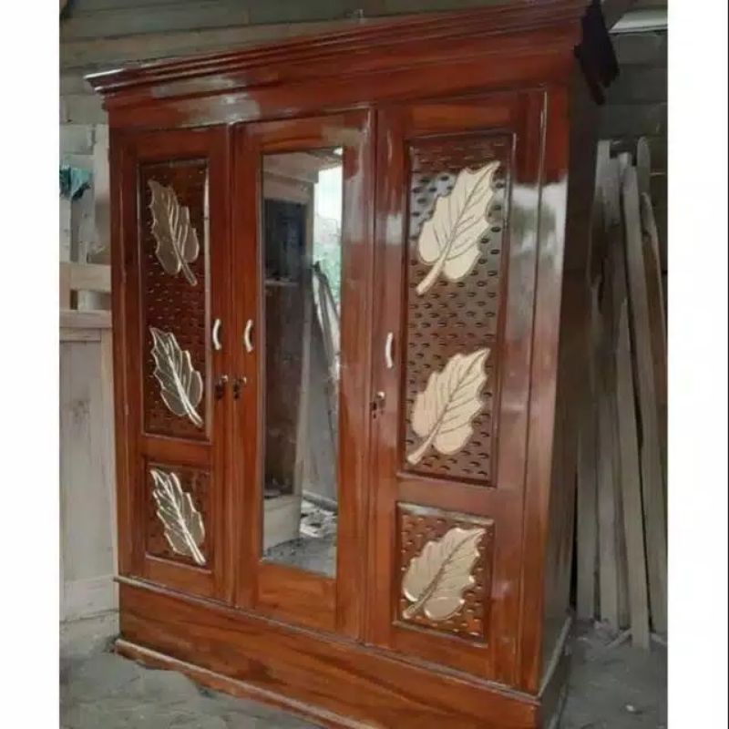 lemari kayu jati asli