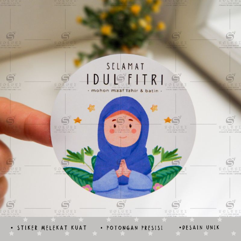 

Stiker Lebaran Bulat / stiker toples lebaran / stiker idul fitri / stiker bulat toples