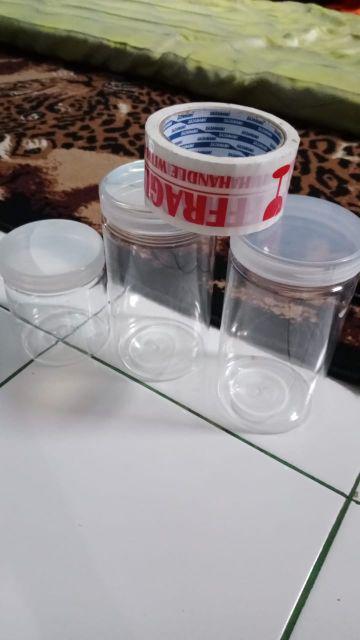 Toples Astor 10 Cm Tabung Plastik Kue Kering Kacang Permen Murah Bagus Botol Besar Jumbo Pendek