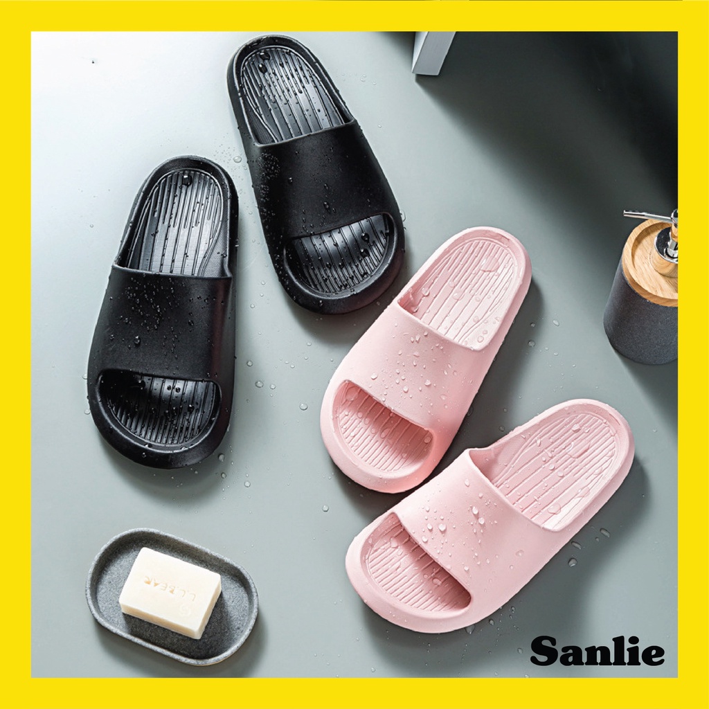 Sanlie Sandal Anti Selip Bahan EVA Karet Polos Wanita Slip On Cute Korean Style Murah Anti Air 533