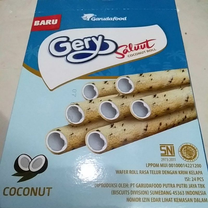 (Baru) Gery Salut Coconut Roll 24 pcs ( 1 box)