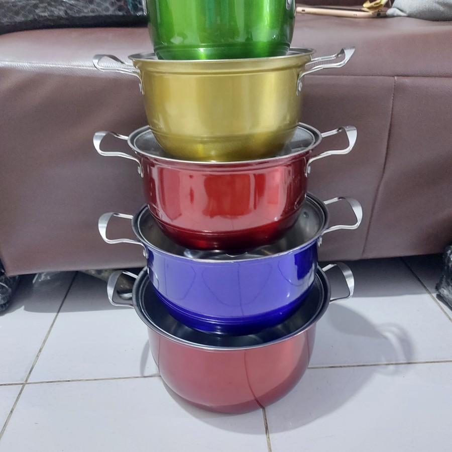 Panci Stainless 10 Pcs Dengan Tutup - Dutch Oven 10 Pcs Set