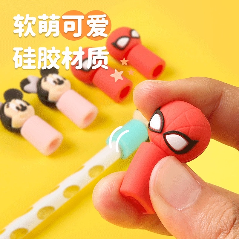 Cover Pensil Silikon Mickey Minnie / Tutup silikon pensil Spiderman