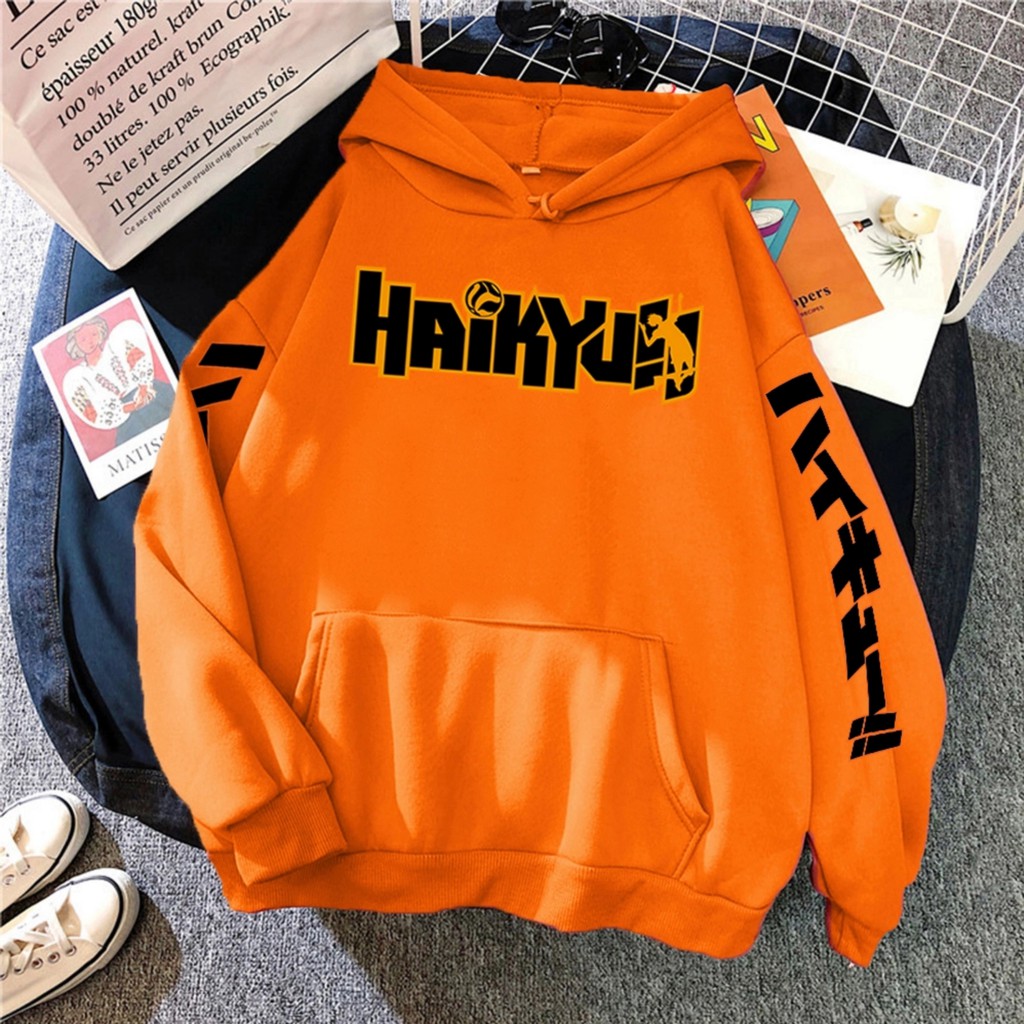 Hoodie Anime Haikyuu Kageyama Setter Jaket Karasuno Team ICS M L XL XXL