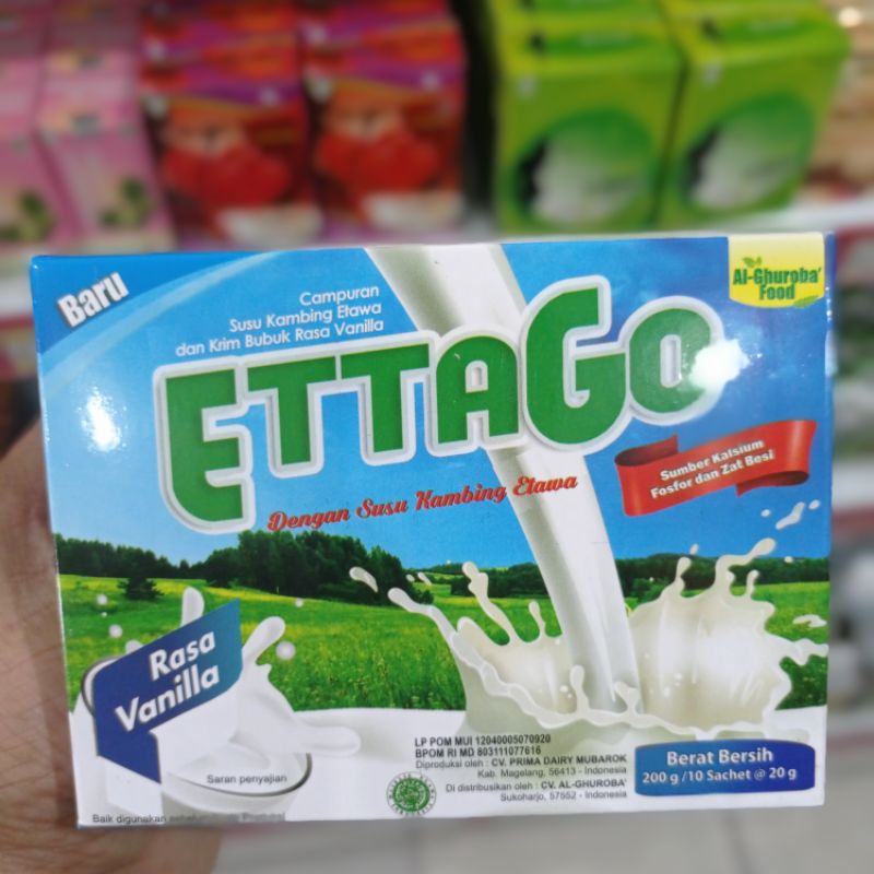 

Susu Kambing Ettawa rasa Vanila |ETTAGO kemasan sachet @20 gram × 10