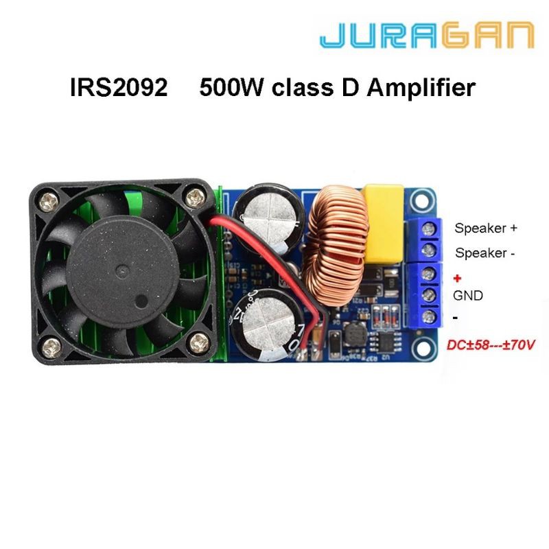 POWER AMPLIFIER CLASS D IRS2092 500W MONO