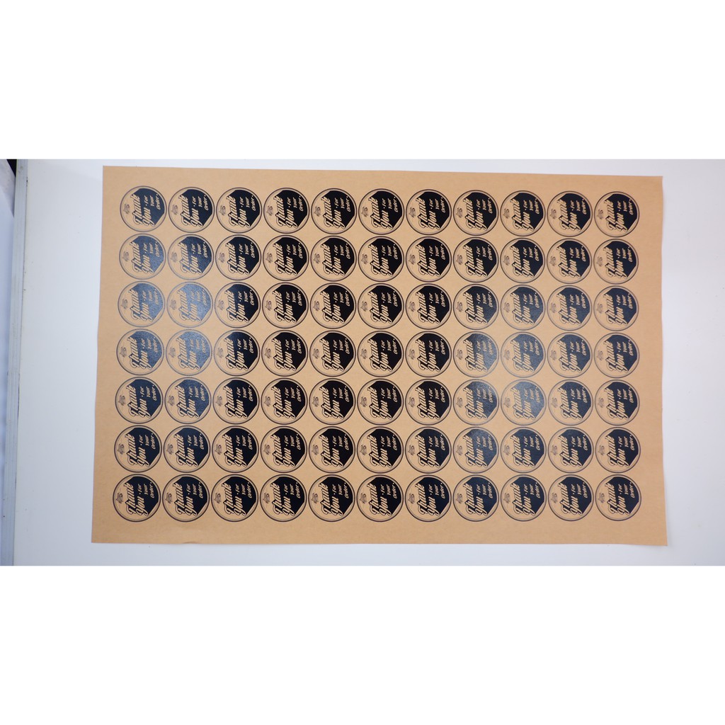 

Cetak Stiker Kraft Coklat A3+ Stiker label kemasan Seal packaging Custom