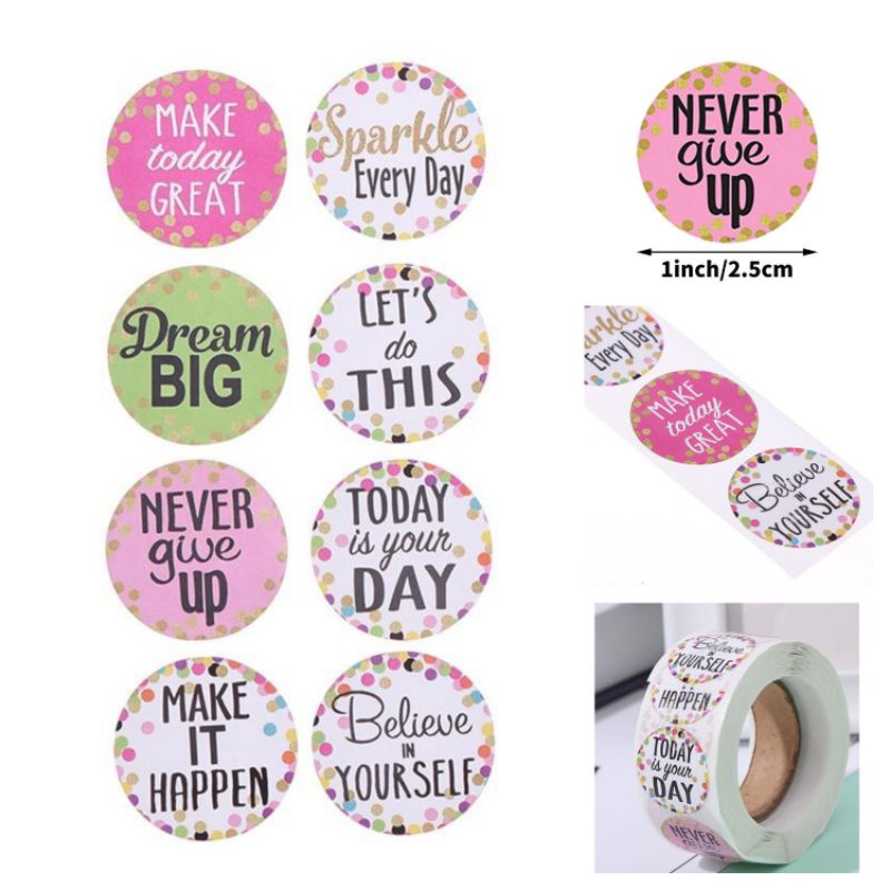 

stiker motivasi 2,5 cm harga satuan