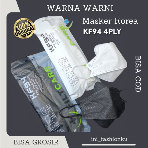 ( BISA COD ) KF 94 MASKER 4 PLY WARNA TERBARU ISI 10 PCS MASKER KF94 KOREA MASKER WARNA WARNI BISA COD