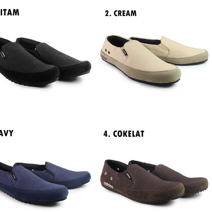 [☎gerai✔️] TERBARU SEPATU PRIA ADIDAS MASTER SLOP CASUAL CANVAS WORKING FORMAL SANTAI