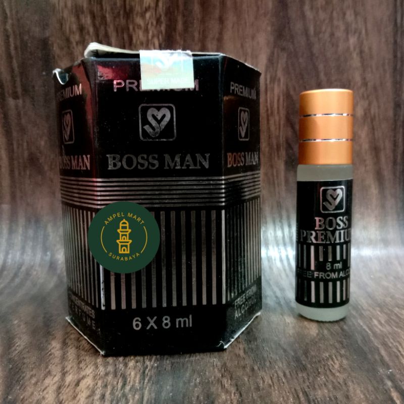 Parfum Boss Man Premium Roll On Satu Box Isi 6 Pcs - Parfum Supermade Non Alkohol