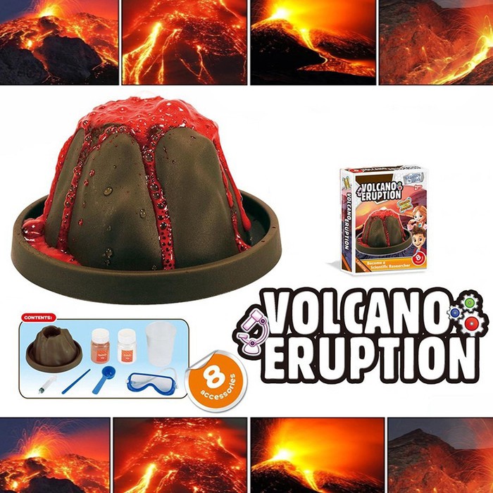 SCIENCE EXPERIMENT VOLCANO ERUPTION - PERCOBAAN MEMBUAT GUNUNG BERAPI