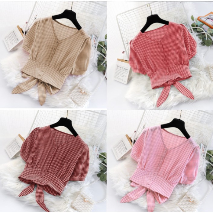 JC-Blouse Square Robbon